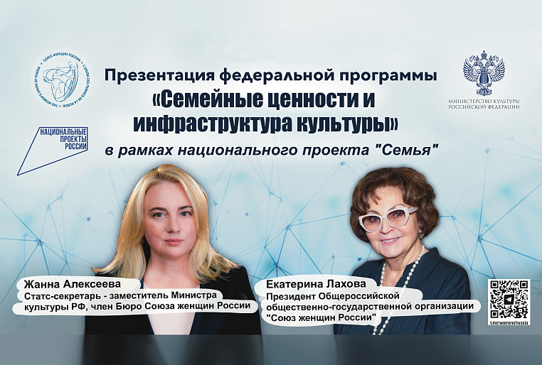 В Союзе женщин России представлен федеральный проект «Семейные ценности и инфраструктура культуры»