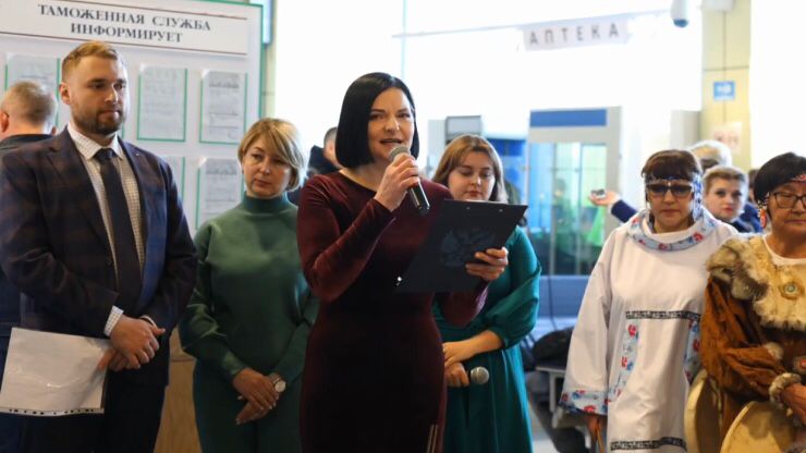 Огонь Всероссийского семейного очага "Сердце России" встретили на Чукотке