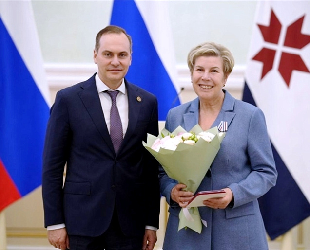 Председатель Союза женщин Мордовии удостоена медали "За заслуги перед Республикой Мордовия"