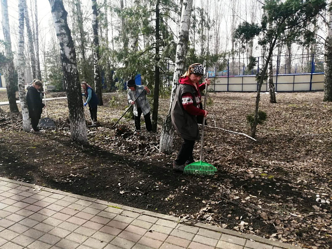 В Средней Матренке женсовет организовал первый весенний субботник