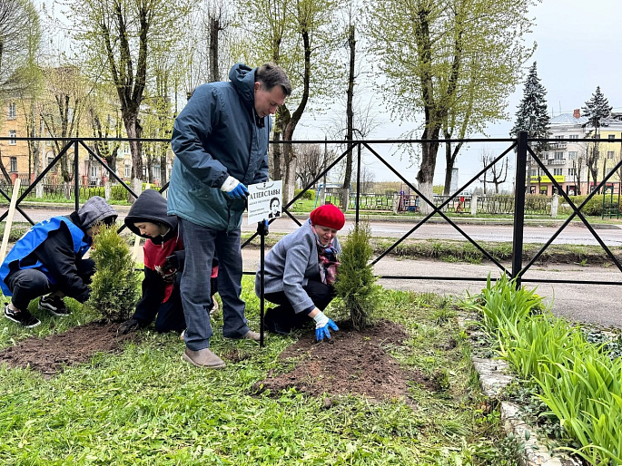 В городе Бологое заложили Аллею Славы в честь героинь Великой Отечественной